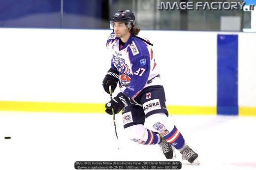 2020-10-03 Hockey Milano Bears-Hockey Pieve 0303 Daniel Nicholas Belloni